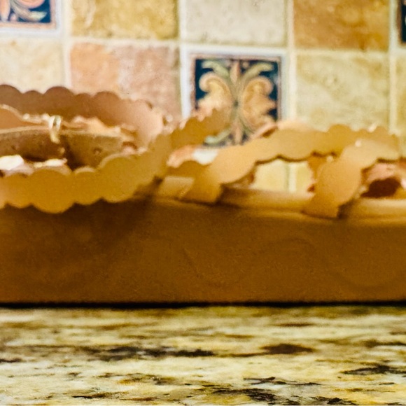 Ancient Greek Sandals Tan Scalloped Platform Sandals - Picture 3 of 8